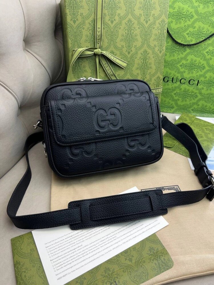 Крос-боді чорного кольору Gucci GG Supreme Small c641 від компанії Elektromax - фото 1