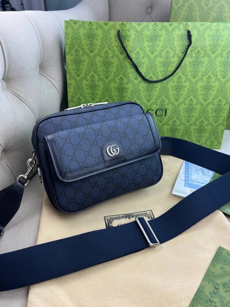 Крос-боді сiра Gucci Ophidia GG Blue c843 від компанії Elektromax - фото 1