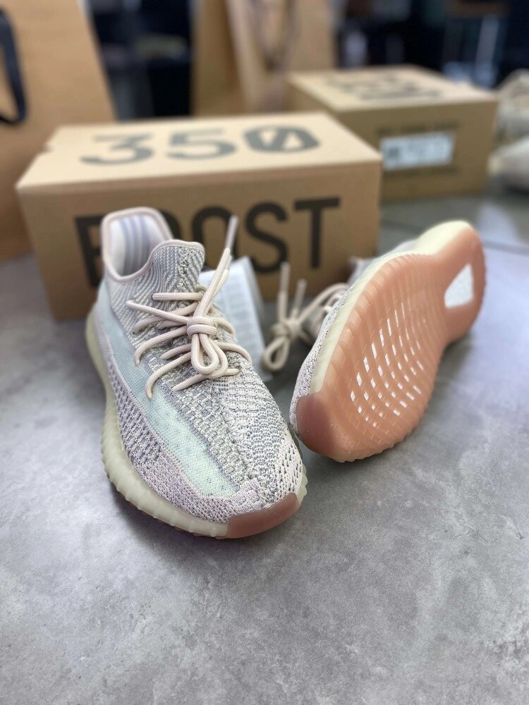 Кросівки Adidas Yeezy Boost 350 Citrin бежеві V2 reflective ob194 від компанії Elektromax - фото 1