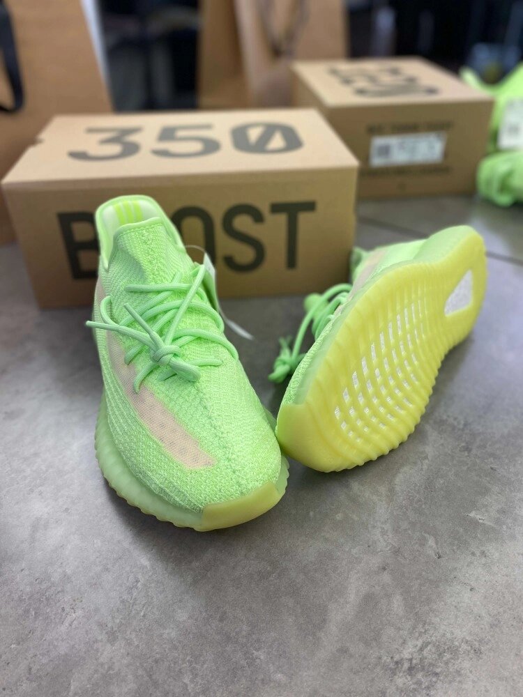 Кросівки Adidas Yeezy Boost 350 V2 Glow зелені ob291 від компанії Elektromax - фото 1