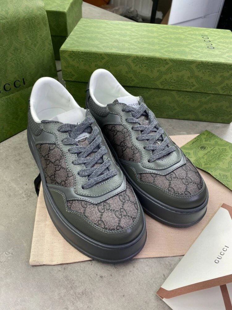 Кросівки Gucci GG Trainer Gray сірі ob382 від компанії Elektromax - фото 1