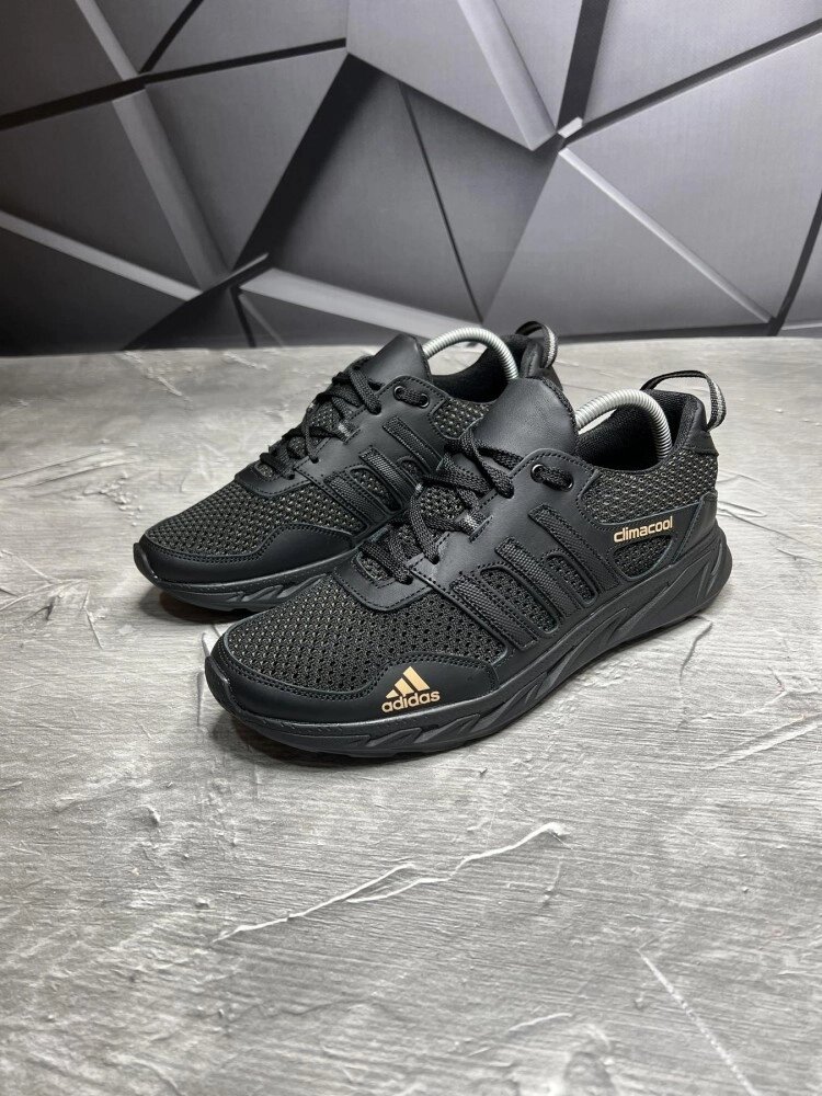 Кросівки літні сітка Adidas чорні . від компанії Elektromax - фото 1