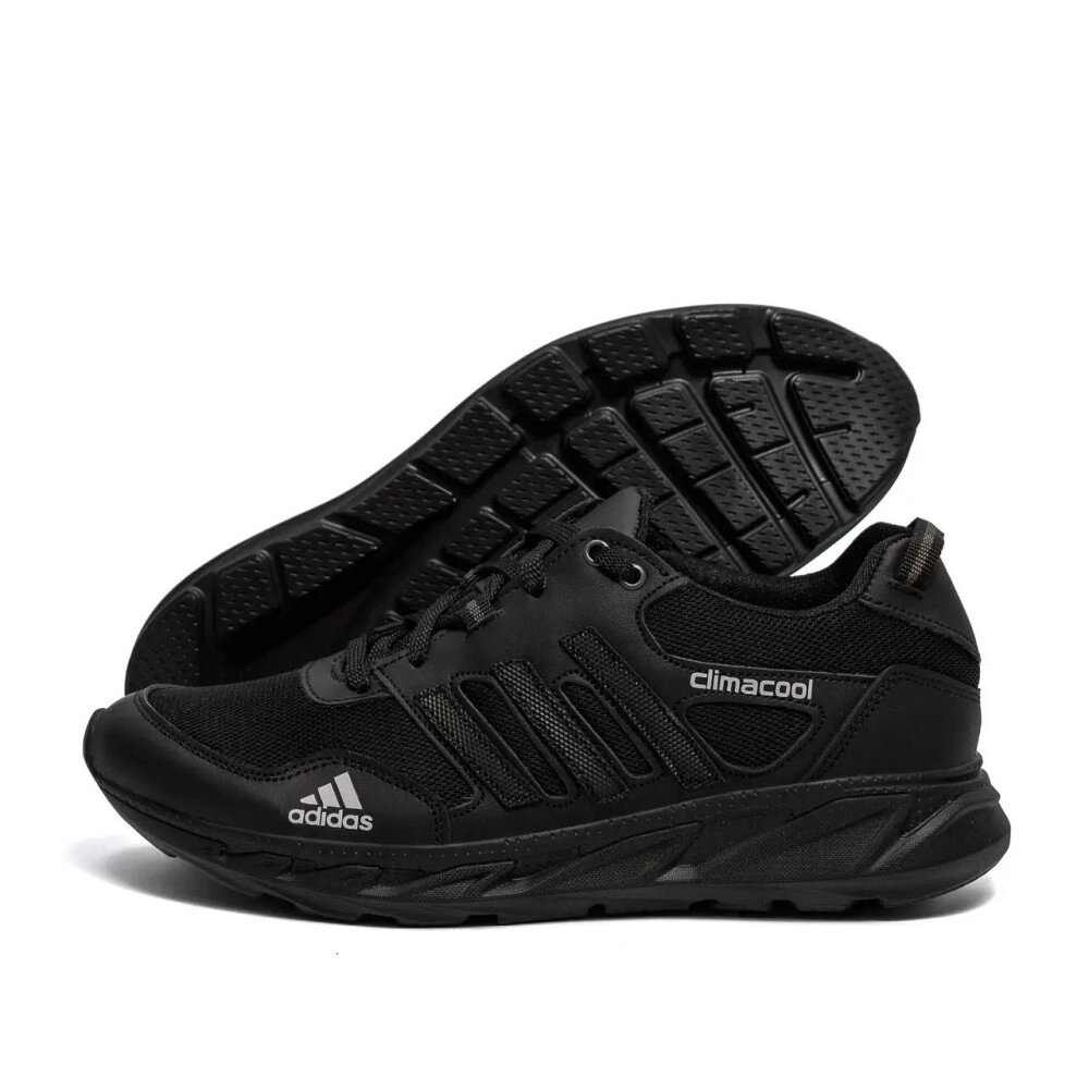 Кросівки літні сітка Adidas (чорні). від компанії Elektromax - фото 1