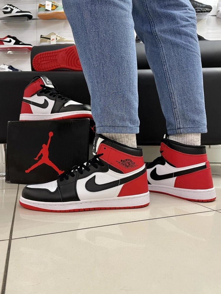 Кросівки Nike Air Jordan 1 RED /white/black (ТОП якість) від компанії Elektromax - фото 1