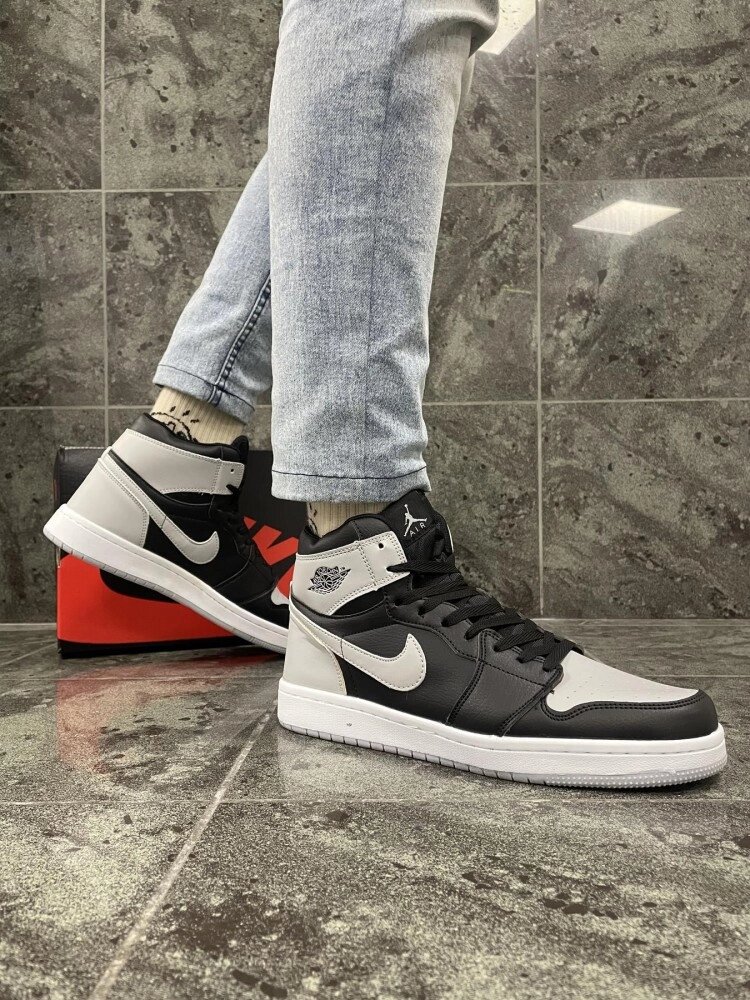 Кросівки Nike Air Jordan 1 (сірі, сірий знак) від компанії Elektromax - фото 1