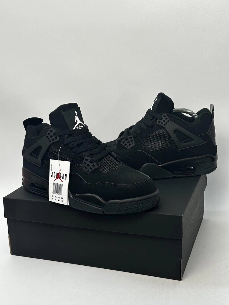 Кросівки Nike Air Jordan 4 Retro (black mat) від компанії Elektromax - фото 1