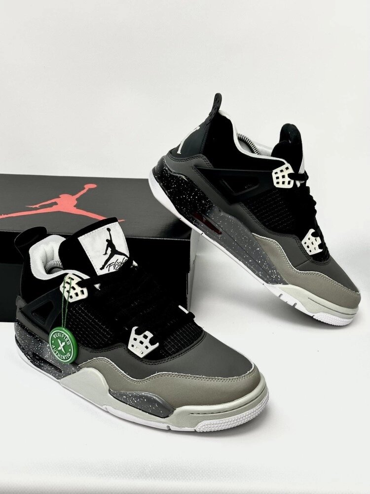 Кросівки високі Nike Air Jordan Retro 4 (Cosmo) black & grey від компанії Elektromax - фото 1