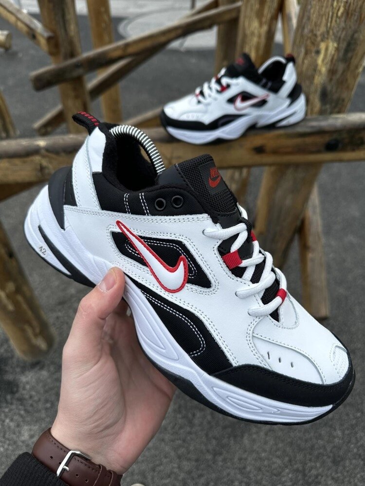 Кросівки зимові з флісом Nike M2K Monarch (white & red) від компанії Elektromax - фото 1