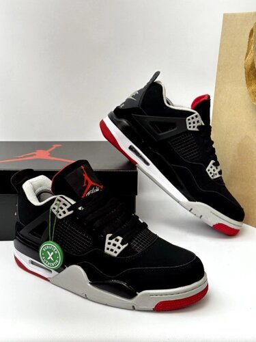 Кросівки Nike Air Jordan Retro 4 (Black/Red)