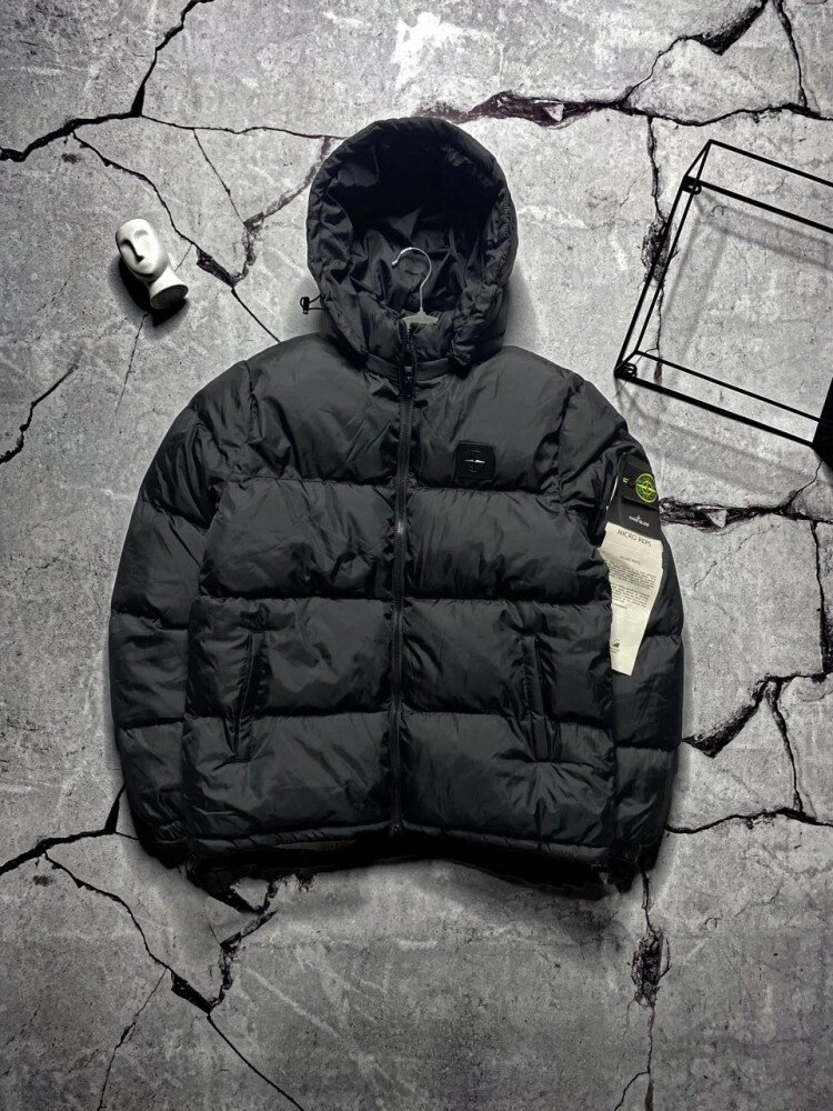 Куртка чоловіча зимова чорна Stone Island від компанії Elektromax - фото 1