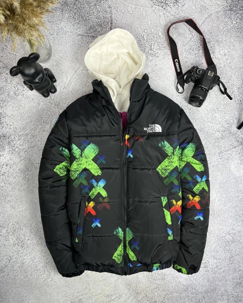 Куртка чорна з написами TNF 7-453 від компанії Elektromax - фото 1