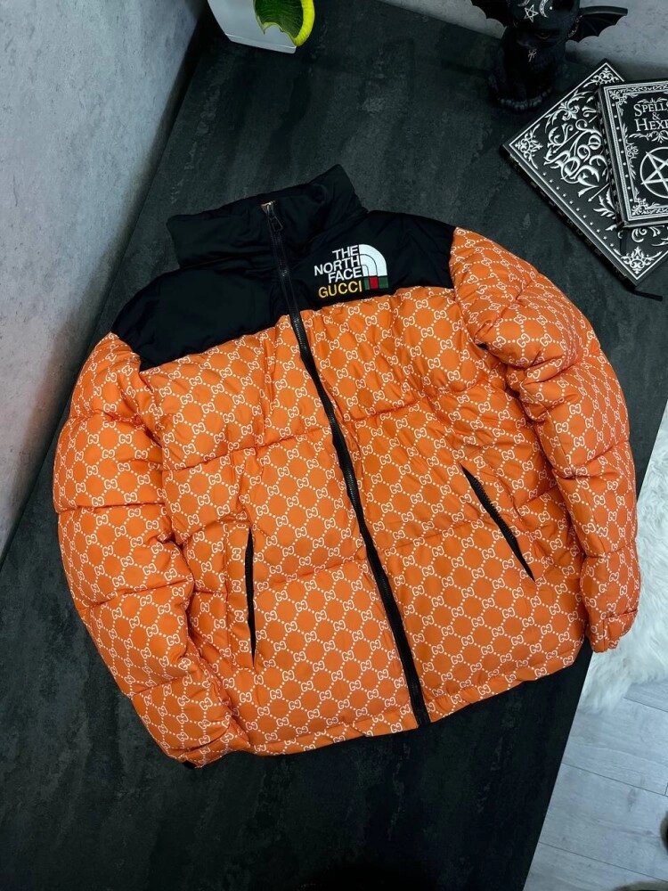 Куртка пухова TNF Gucci помаранч від компанії Elektromax - фото 1