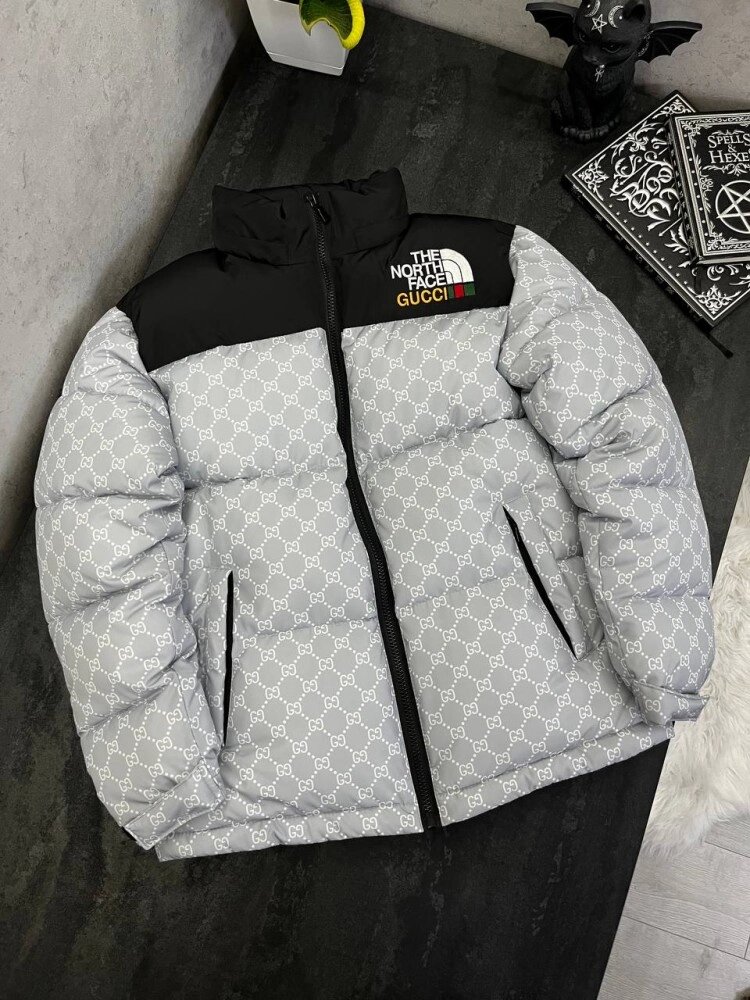 Куртка пухова TNF Gucci Сіра від компанії Elektromax - фото 1