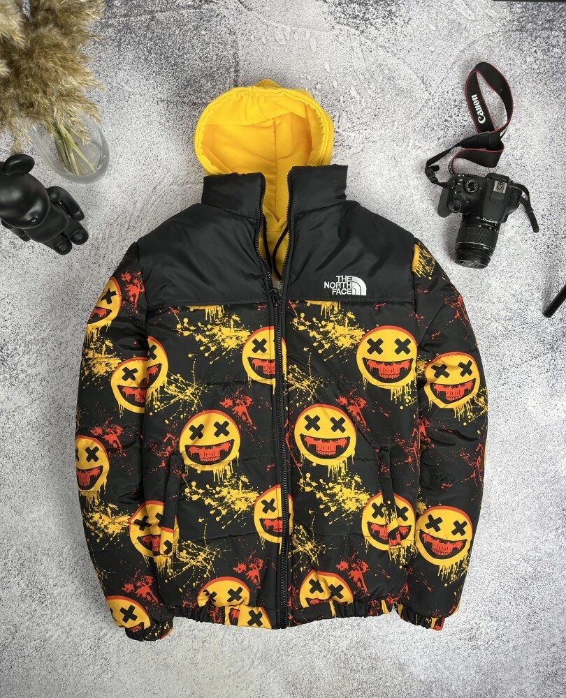 Куртка TNF чорна зі смайлами 7-455 від компанії Elektromax - фото 1