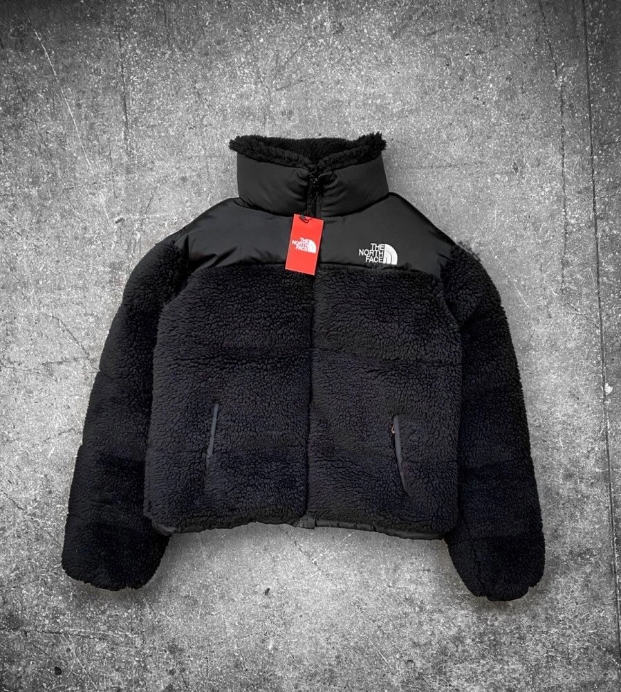 Куртка зимова в стилі The North Face хутровушка ТЕДДІ чорна від компанії Elektromax - фото 1