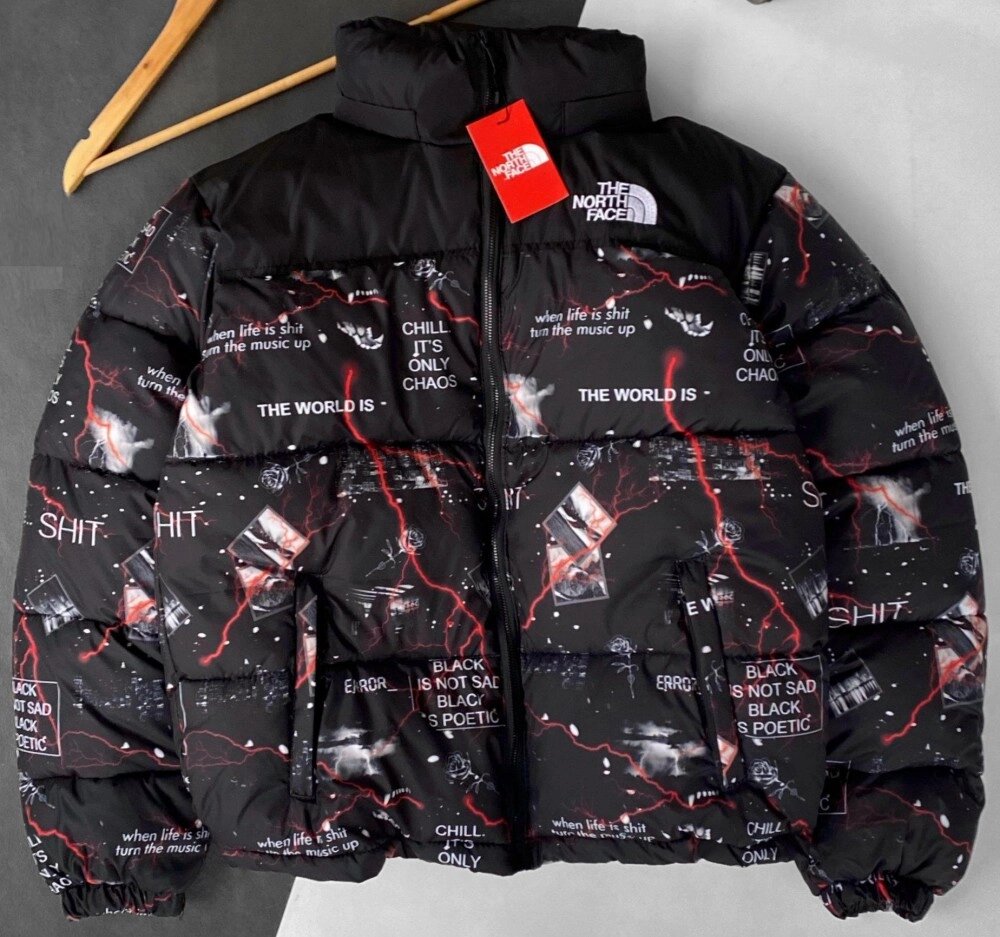 Куртка зимова в стилі The North Face написи і принт від компанії Elektromax - фото 1