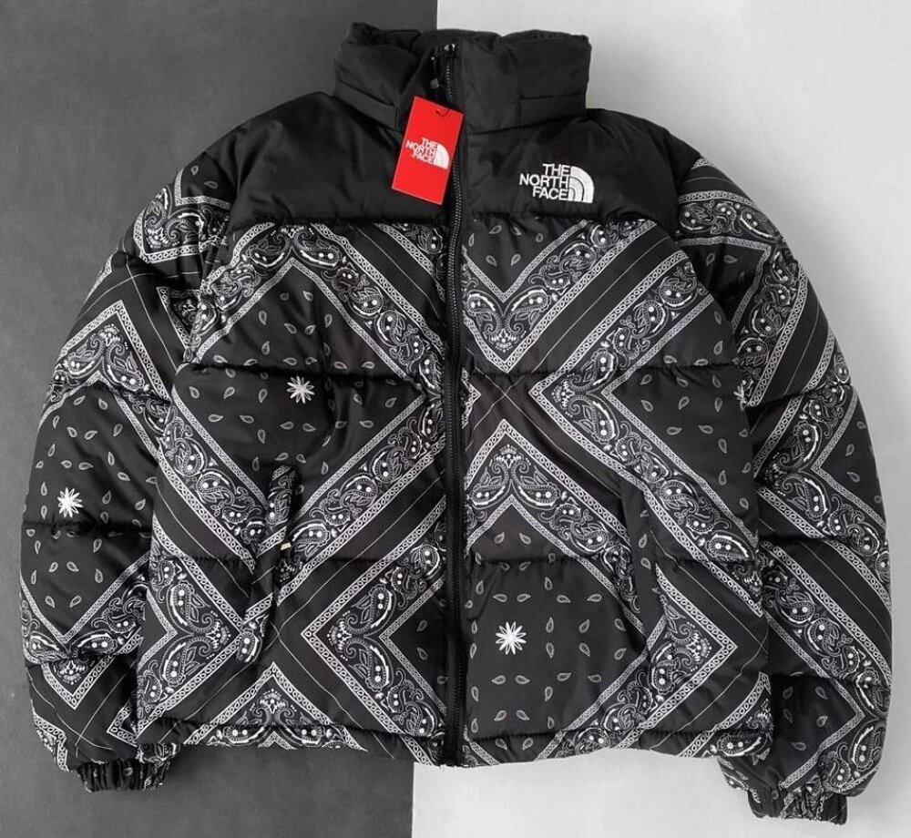 Куртка зимова в стилі The North Face ромби візерунки від компанії Elektromax - фото 1