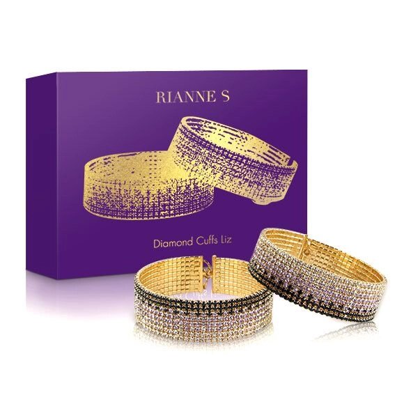 Лакшері наручники-браслети з кристалами Rianne S: Diamond Cuffs, подарункове паковання від компанії Elektromax - фото 1