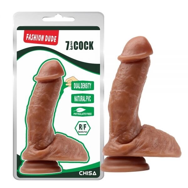 Латинський  Масажер   на присоске Fashion Dude 7.3 Inch Cock від компанії Elektromax - фото 1