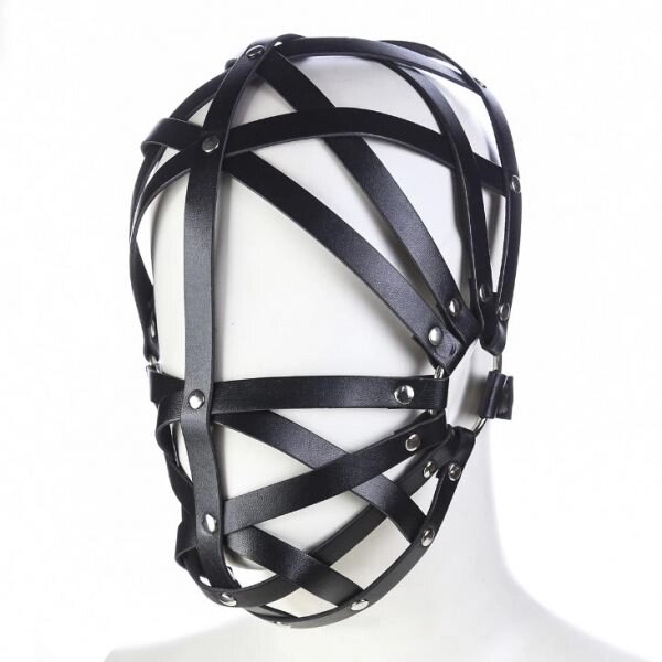 Leather Black bondage Hoods від компанії Elektromax - фото 1