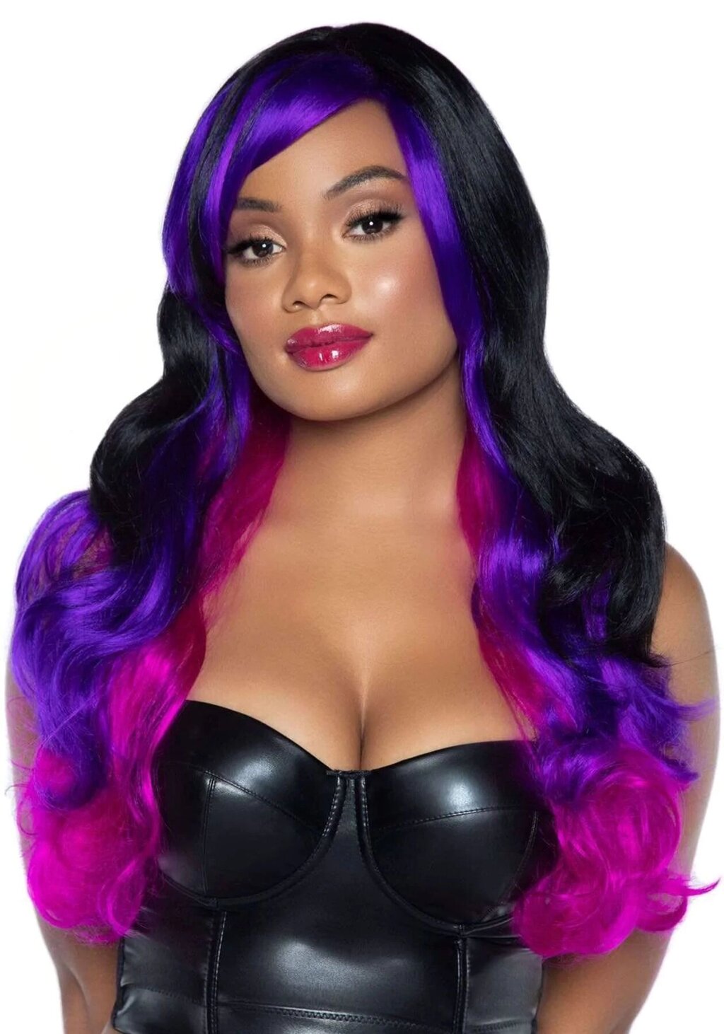 Leg Avenue Allure Multi Color Wig Black/Purple від компанії Elektromax - фото 1