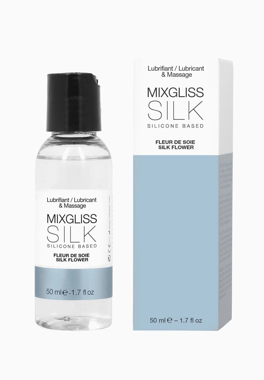 Лубрикант на силіконовій основі MixGliss SILK - FLEUR DE SOIE (50 мл) з квітковим ароматом від компанії Elektromax - фото 1