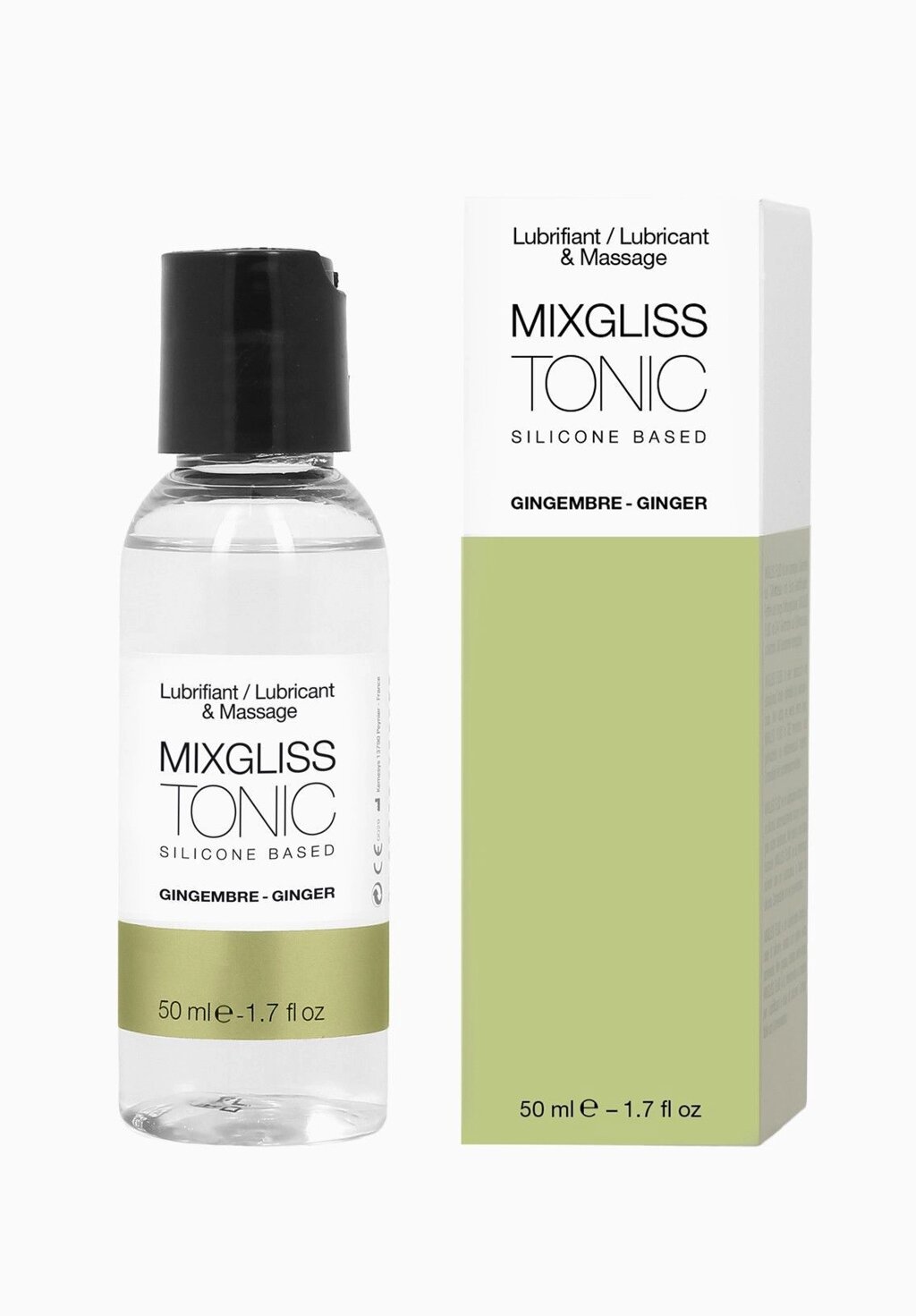 Лубрикант на силіконовій основі MixGliss TONIC - GINGEMBRE (50 мл) з ароматом імбиру від компанії Elektromax - фото 1