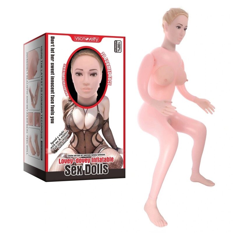 Лялька для сексу Lovey-dovey Inflatable Sex Doll-Sitting Position від компанії Elektromax - фото 1
