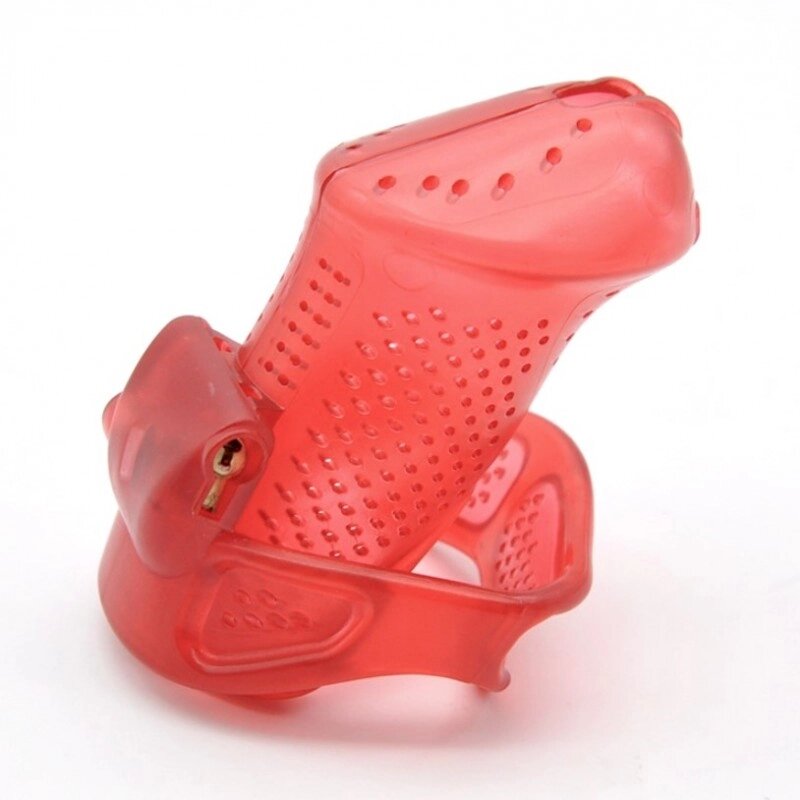 Male Chastity Device with Perforated design Cage Red Standart від компанії Elektromax - фото 1