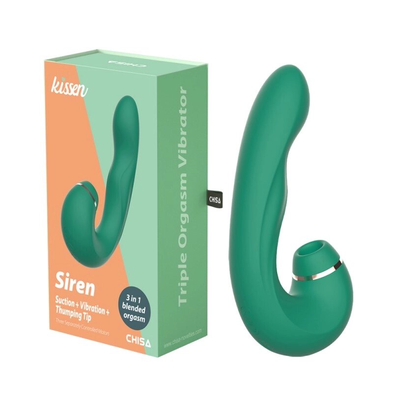 Масажер  для жінок Triple кульмінація Vibrator Kissen Siren від компанії Elektromax - фото 1