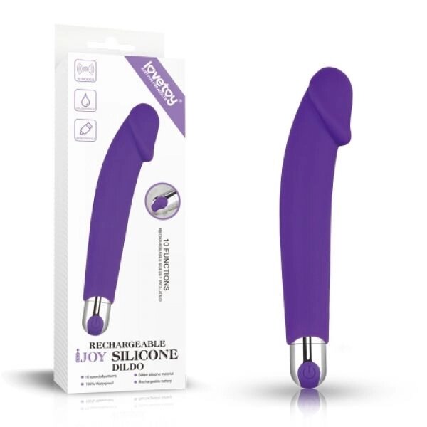 Масажер  фіолетовий Rechargeable IJOY Silicone Dildo від компанії Elektromax - фото 1