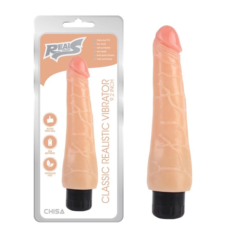 Масажер  мультишвидкісний Classic Realistic Vibrator 9.2 від компанії Elektromax - фото 1