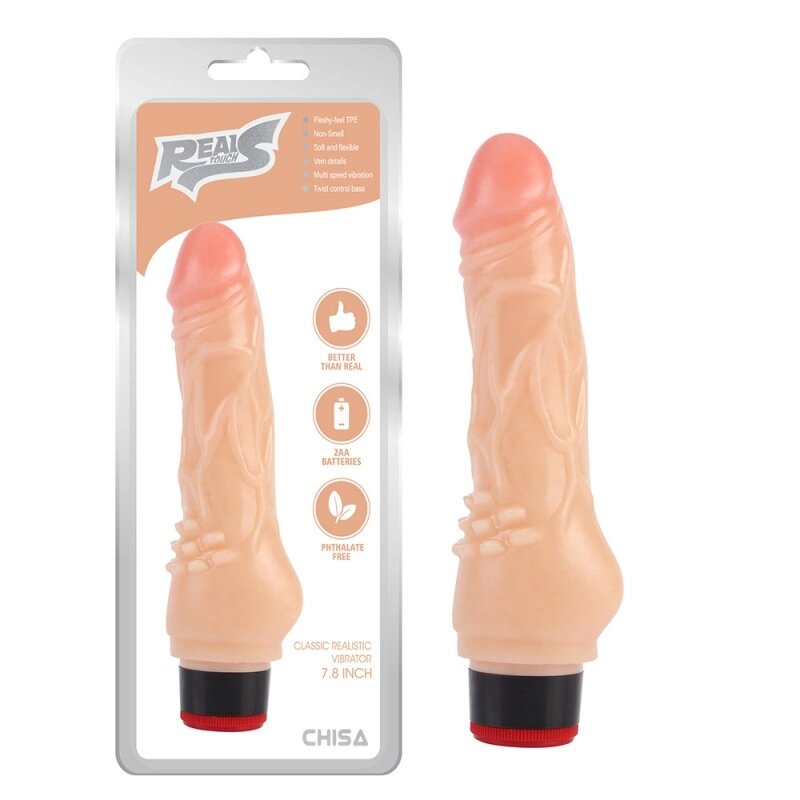 Масажер  мультіскоростной з вусиками Classic Realistic Vibrator 7.8 від компанії Elektromax - фото 1