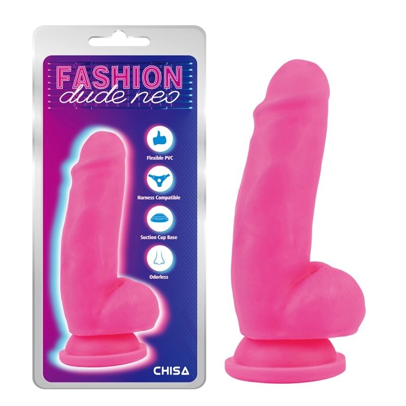 Масажер   на присоске Dual Density Cock Dildo Pink 6.9 від компанії Elektromax - фото 1