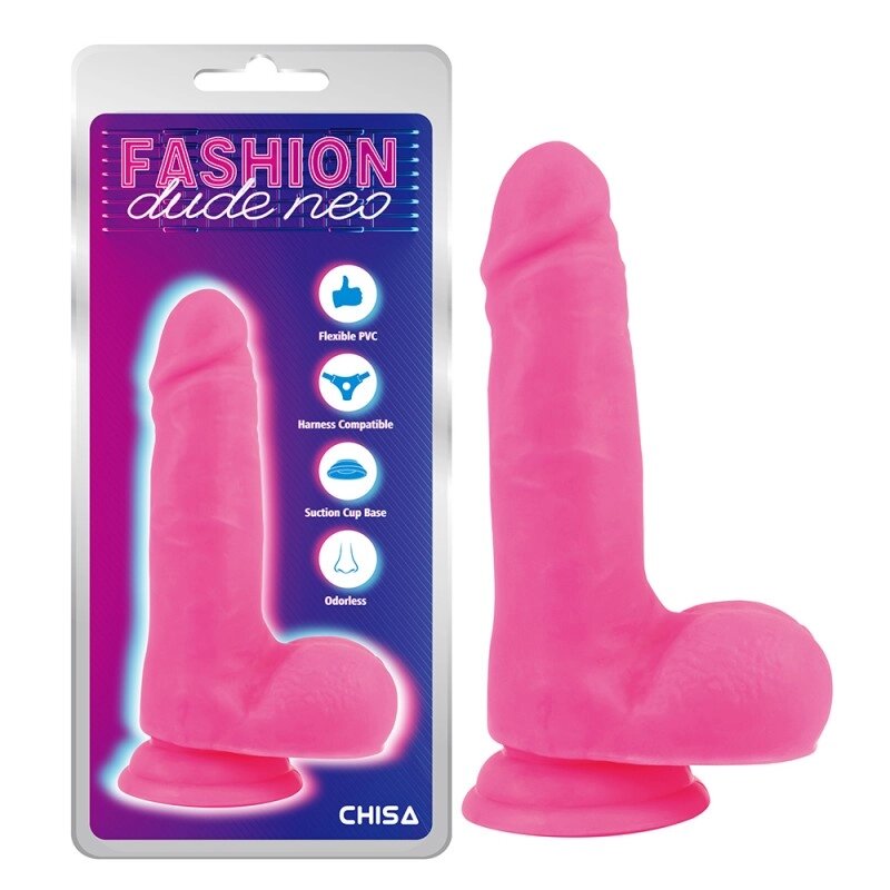 Масажер   на присоске Dual Density Cock Dildo Pink 7.0 від компанії Elektromax - фото 1