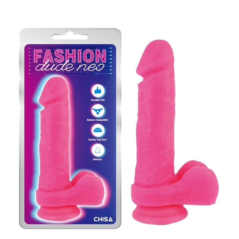 Масажер   на присоске Dual Density Cock Dildo Pink 8.2 від компанії Elektromax - фото 1