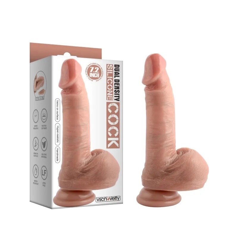 Масажер   на присоске Dual-Layered Nature-Feel Silicone Dildo 7.2 від компанії Elektromax - фото 1