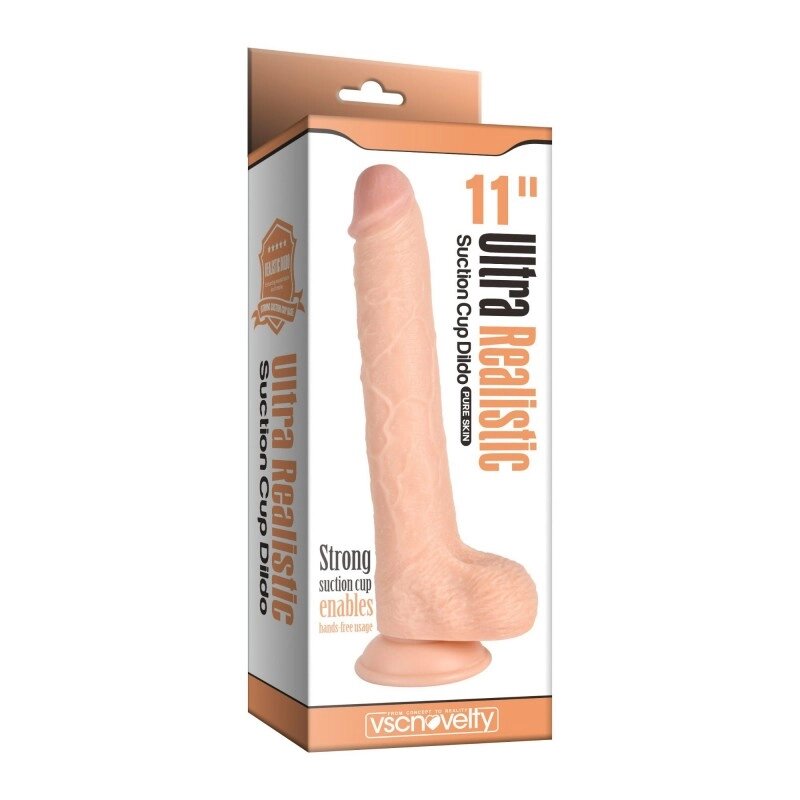 Масажер   на присоске Ultra Realistic Suction Cup Dildo 11.0 від компанії Elektromax - фото 1