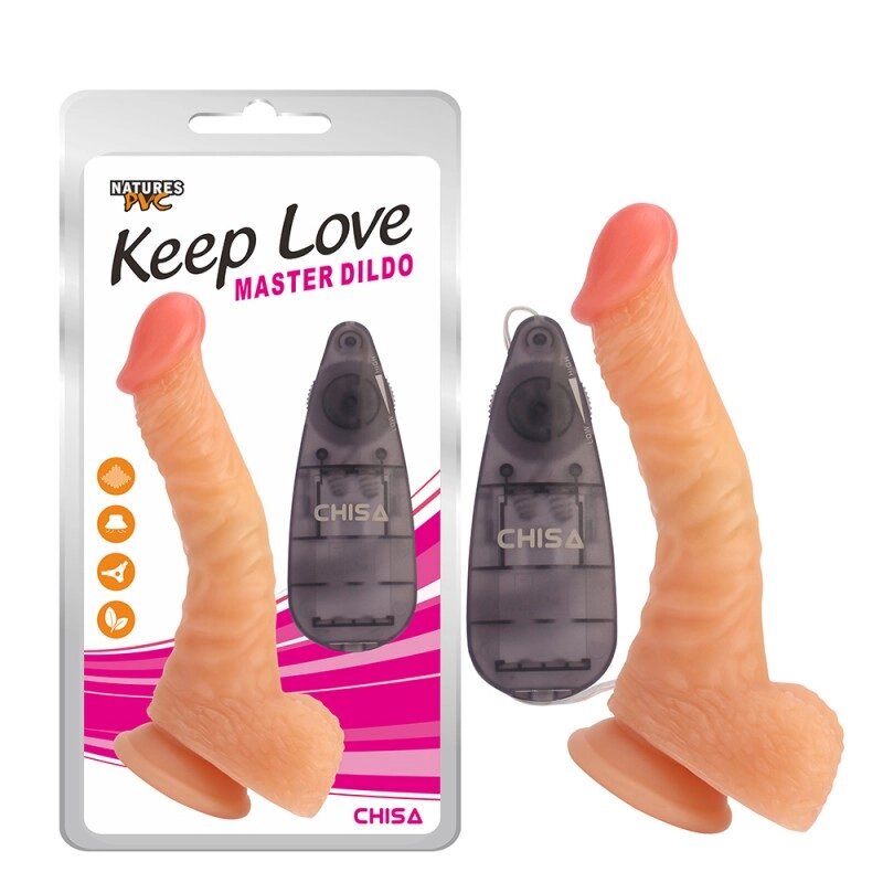 Масажер  на присоске з пультом управління Keep Love Master Dildo від компанії Elektromax - фото 1