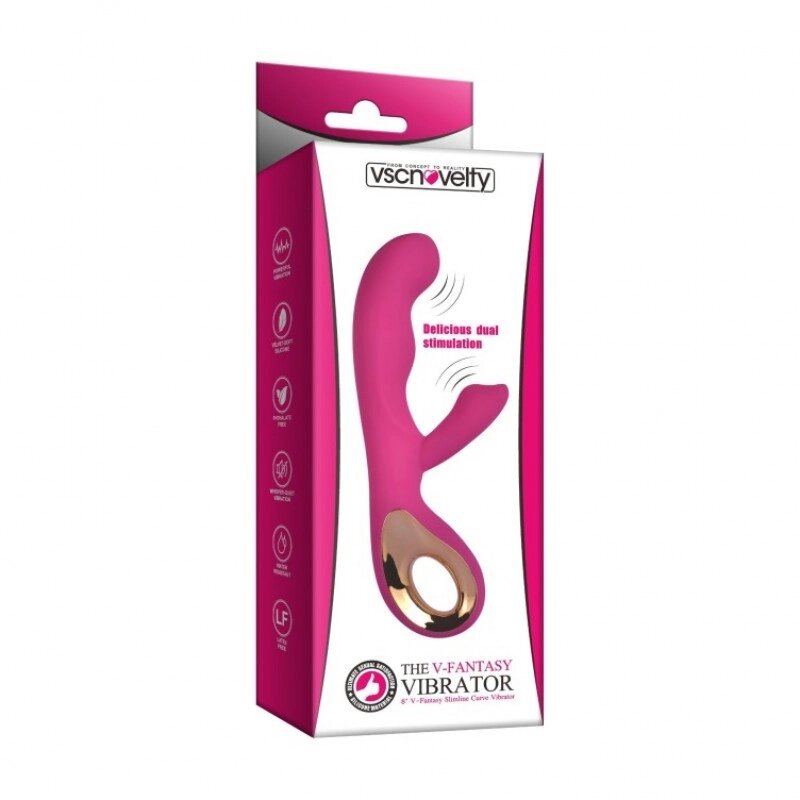 Масажер  подвійний V-Fantasy Slimline Curve Vibrator від компанії Elektromax - фото 1