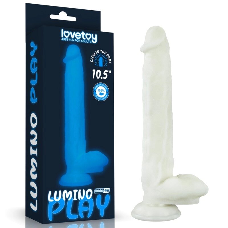 Масажер   світиться Lumino Play Silicone Dildo 10.5 від компанії Elektromax - фото 1