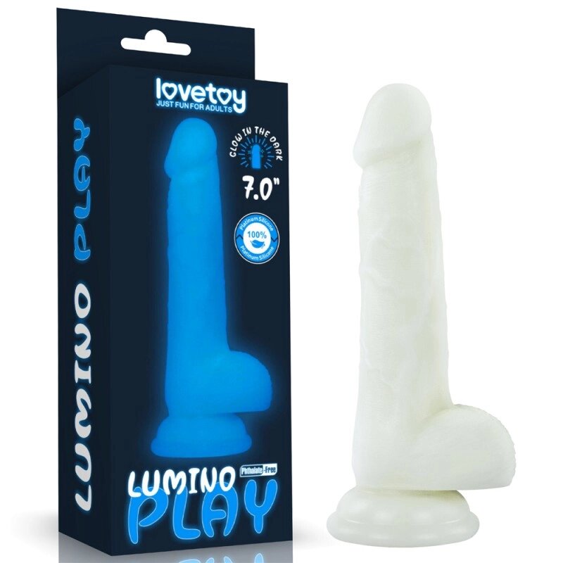 Масажер   світиться Lumino Play Silicone Dildo 7.0 від компанії Elektromax - фото 1