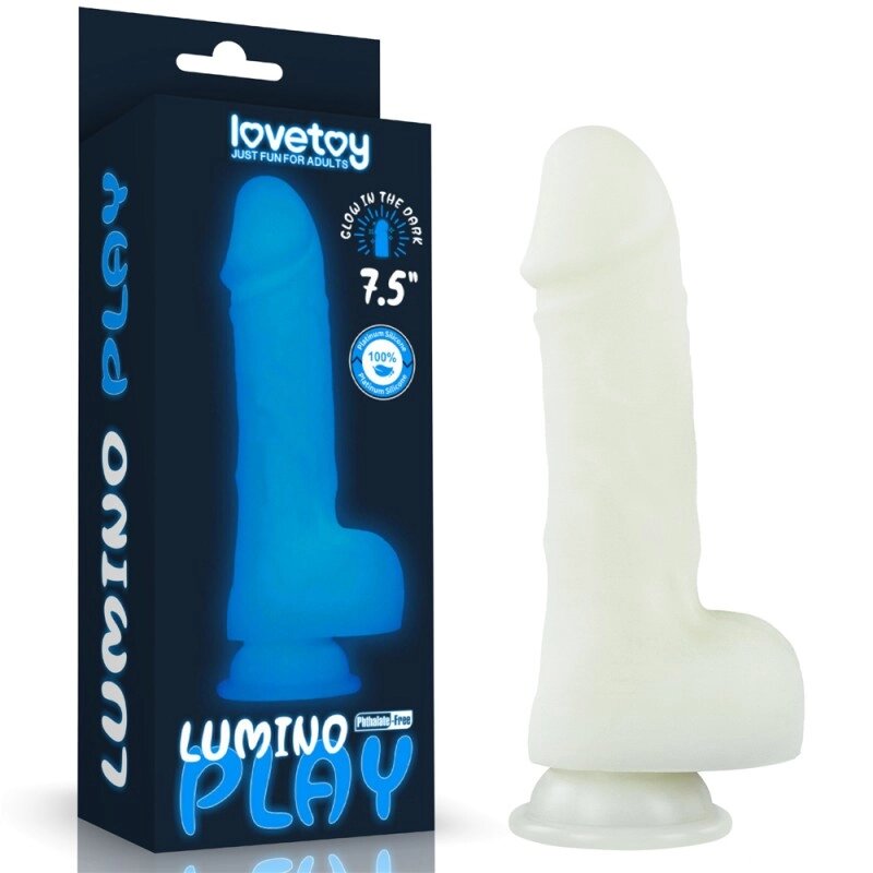 Масажер   світиться Lumino Play Silicone Dildo 7.5 від компанії Elektromax - фото 1