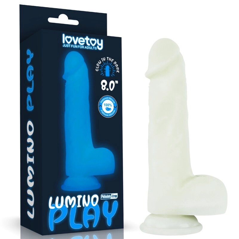 Масажер   світиться Lumino Play Silicone Dildo 8.0 від компанії Elektromax - фото 1