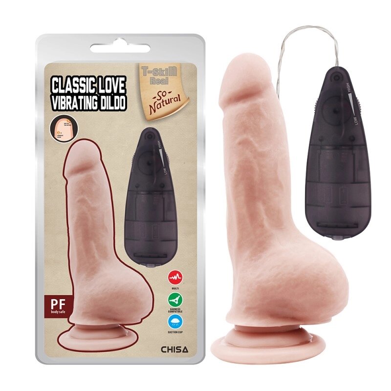 Масажер  тілесний на присосці і пультом Classic Love Vibrating Dildo від компанії Elektromax - фото 1