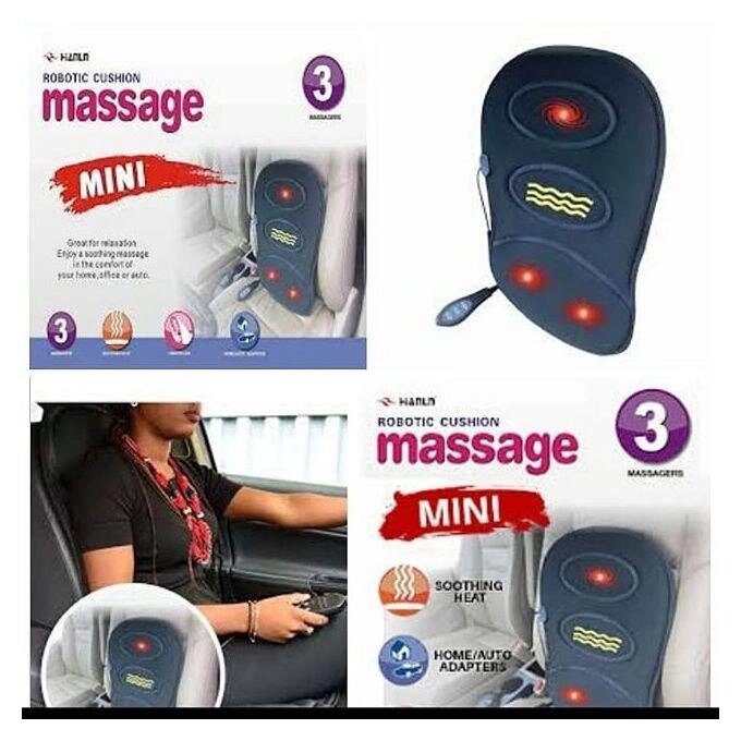 Масажна накидка 3 Режими для автомобіля й офісу з прогрівом Robotic Cushion Massage HL-802 від компанії Elektromax - фото 1