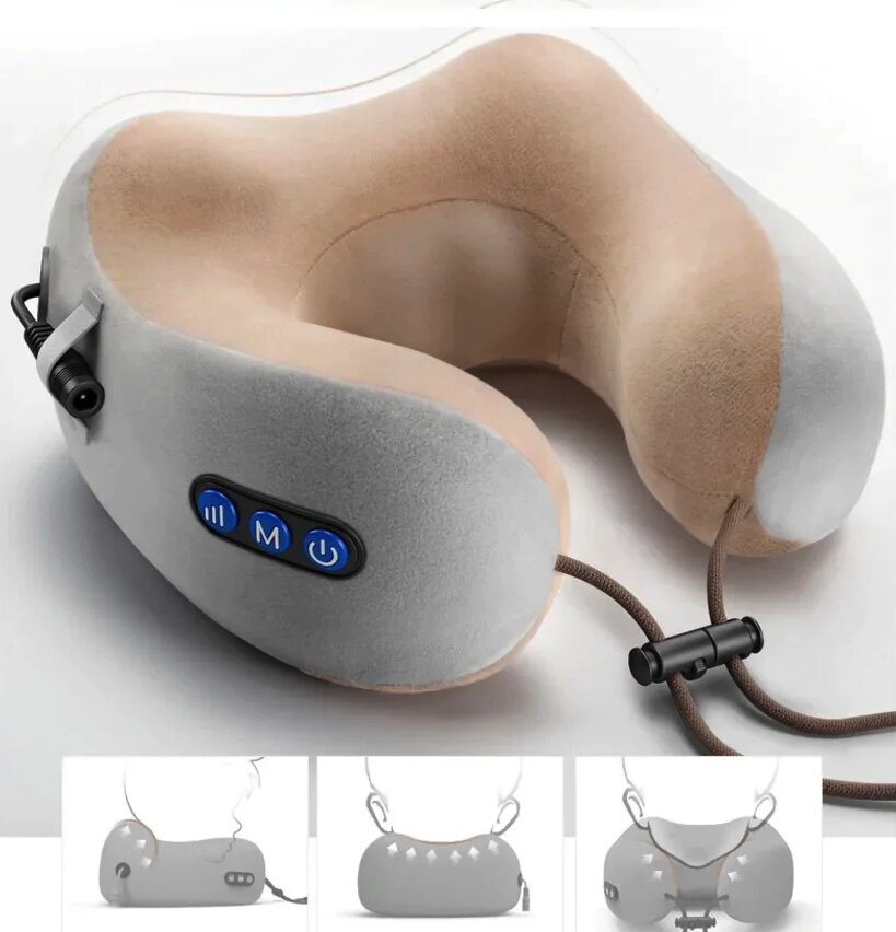 Масажна подушка для шиї U-shaped massage pillow від компанії Elektromax - фото 1