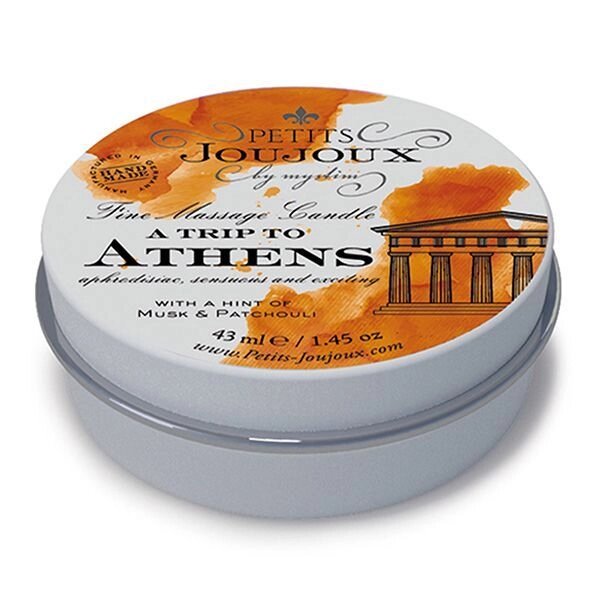 Масажна свічка Petits Joujoux - Athens - Musk and Patchouli (43 мл) з афродизіаками від компанії Elektromax - фото 1