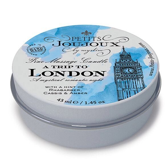 Масажна свічка Petits Joujoux - London - Rhubarb, Cassis and Ambra (43 мл) з афродизіаками від компанії Elektromax - фото 1