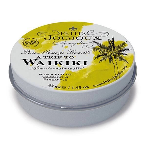 Масажна свічка Petits Joujoux - Waikiki Beach - Coconut and Pineapple (43 мл) з афродизіаками від компанії Elektromax - фото 1